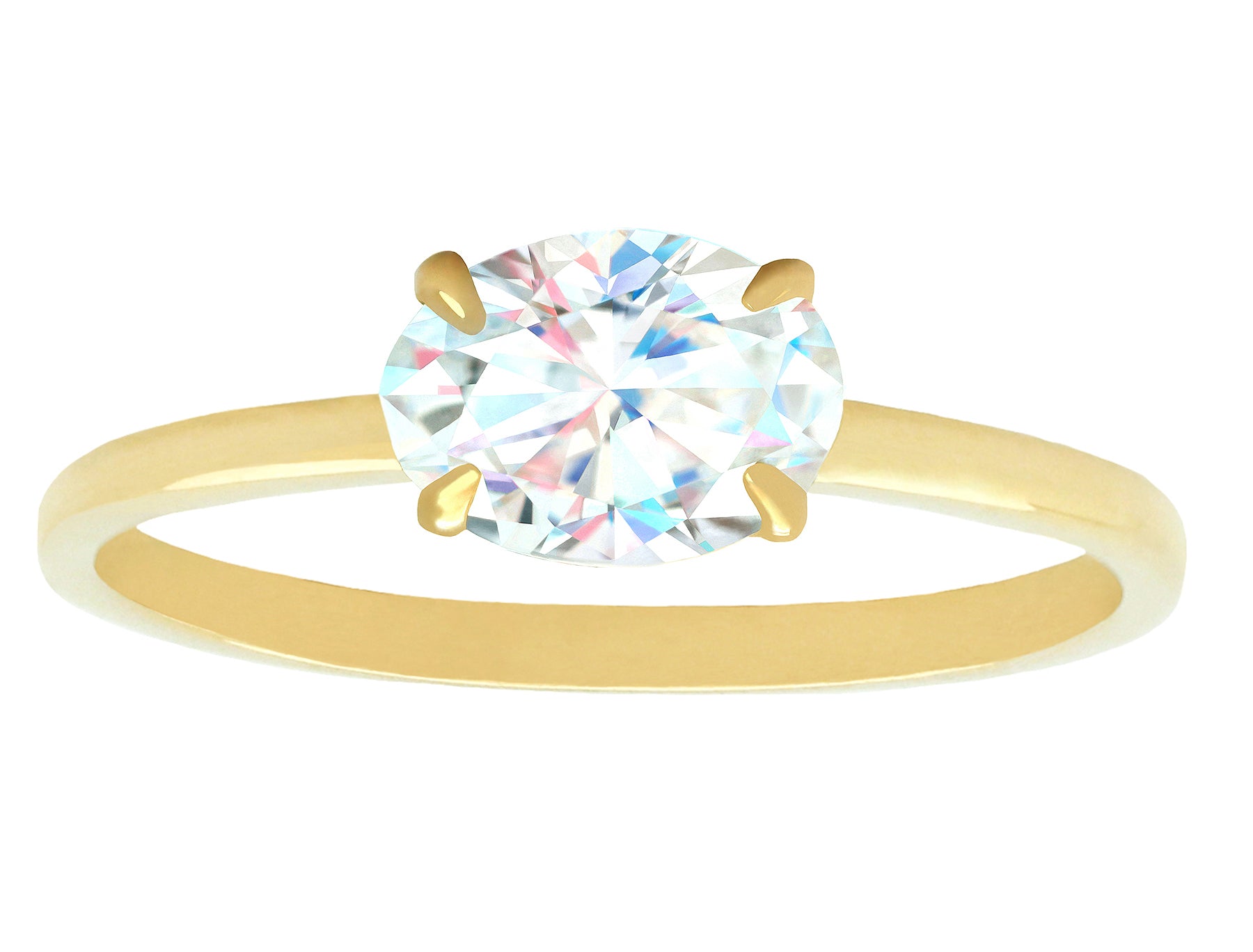 BIG 14K YELLOW GOLD CUSHION CUT SIMULATED DIAMOND ENGAGEMENT RING BRIDAL  4.00CT | eBay